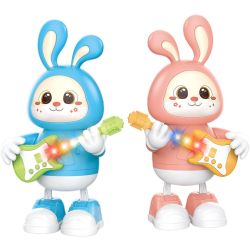 Dancing Rabbit Guitarist Toy for Kids | Flashing Lights | Play Music and Dancing Action Fun | Boys and Girls