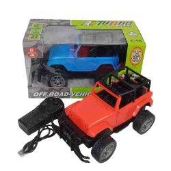 Remote Control Turbo Jeep with Led Lights and USB Rechargable Vehicle Toy Car for Kids